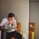 stressed young man